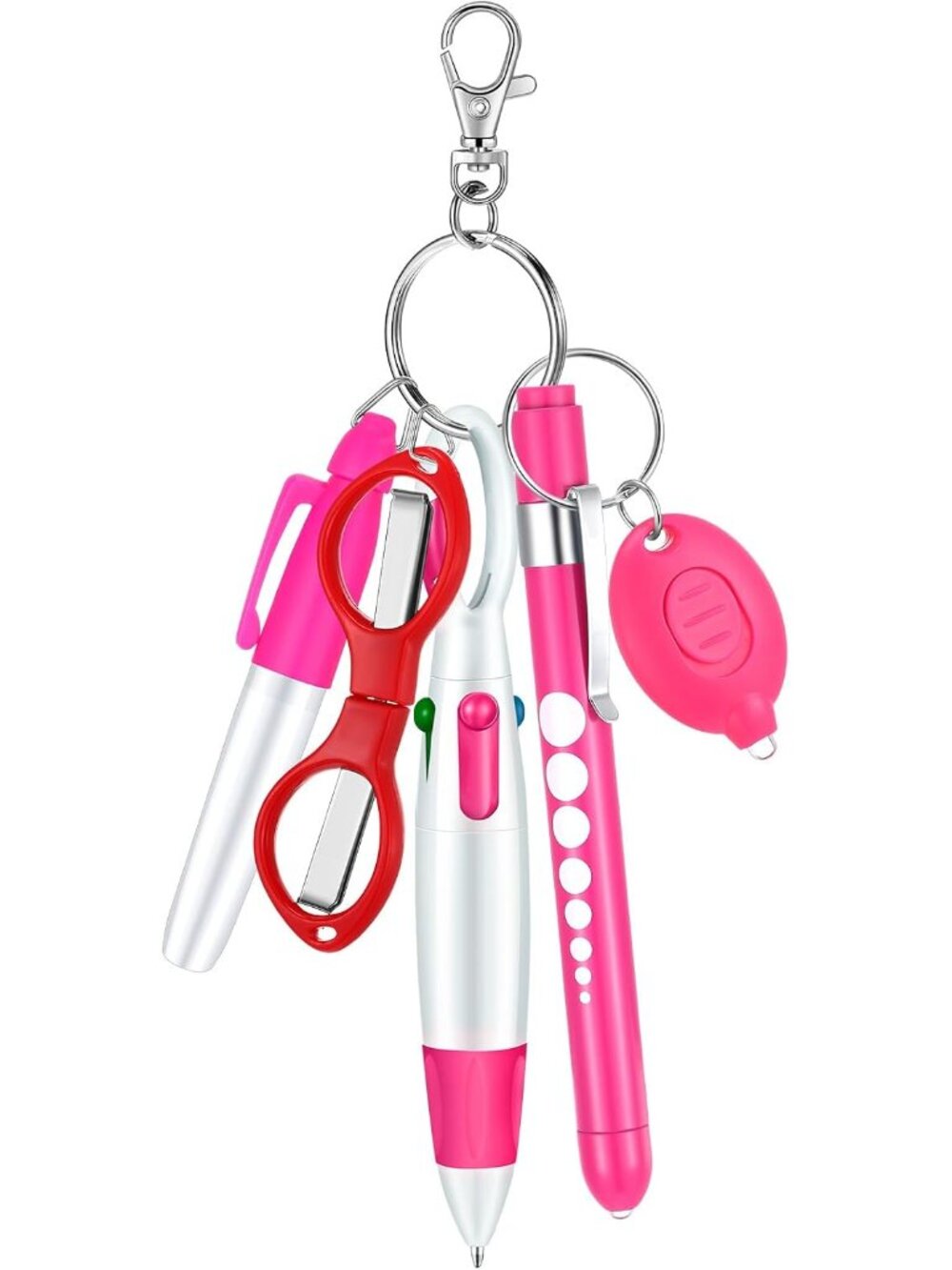 6 Pcs Nurse Pen Set RN Badge Accessories Essentials, Pink
